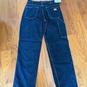 Relaxed FR Blue Denim jeans with Contrasting Stitching